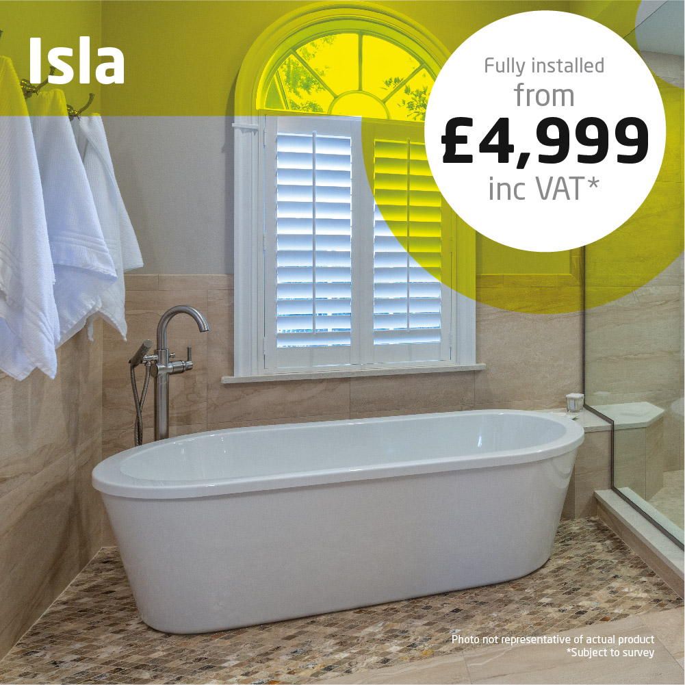 Haddow Bathrooms Isla package. A beautiful traditional family bathroom with freestanding bath and bath/shower mixer.